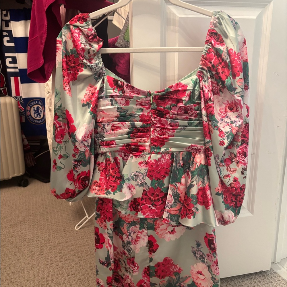 For Love & Lemons Robin Mini Dress in Mint - Picture 4 of 7